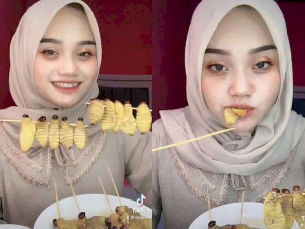 Aksi Cewek Cantik Mukbang Ulat Sagu Bikin Netizen Merinding, Lahap Banget! Aksi Cewek Cantik Mukbang Ulat Sagu Bikin Netizen Merinding, Lahap Banget!