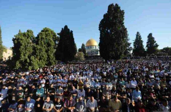 Salat Idul Adha di Kompleks Masjid Al Aqsa Dipadati Sekitar 150.000 Umat Muslim