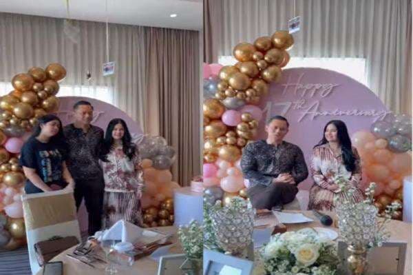 Annisa Pohan dan AHY Rayakan Ulang Tahun Pernikahan ke-17, Dapat Kejutan dari Keluarga di Kamar Hotel