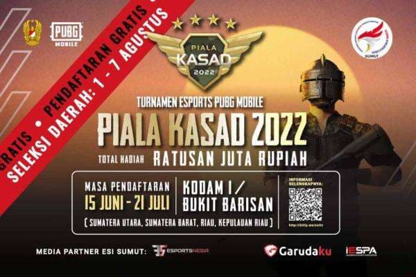 KODAM 1 Bukit Barisan Siap Gelar Seleksi Daerah Piala KASAD 2022: Turnamen Esports Battle Royale X TNI AD