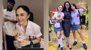 8 Potret Yuni Shara Pakai Seragam SMA di Usia 50, Rambut Dikepang Dua Makin Imut!