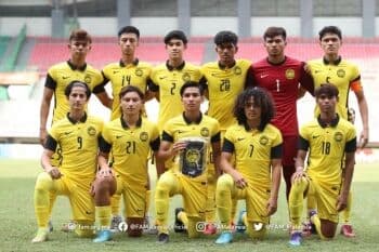 Timnas Malaysia U-19 Sementara Unggul 1-0 atas Laos U-19 di Babak Pertama Final Piala AFF U-19 2022