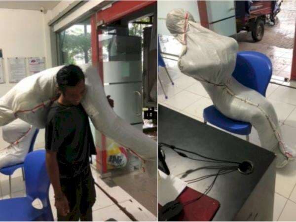 Viral Paket Berbentuk Tubuh Manusia Bikin Netizen Ngeri: Kirain Jenazah