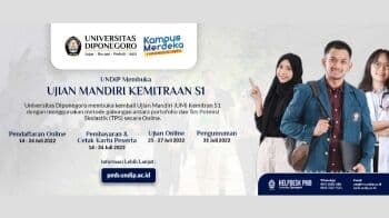 Undip Buka Jalur Ujian Mandiri Kemitraan S1, Simak Syarat dan Jadwal Lengkapnya