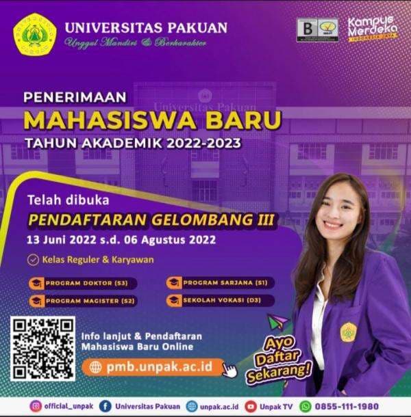 Cara Daftar Kuliah Universitas Pakuan, Simak Informasi Pendaftaran Mahasiswa Baru