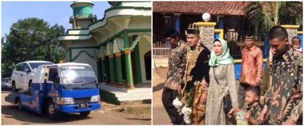 Aksi pria beri seserahan nikah ala sultan, mobil mewah jadi sorotan