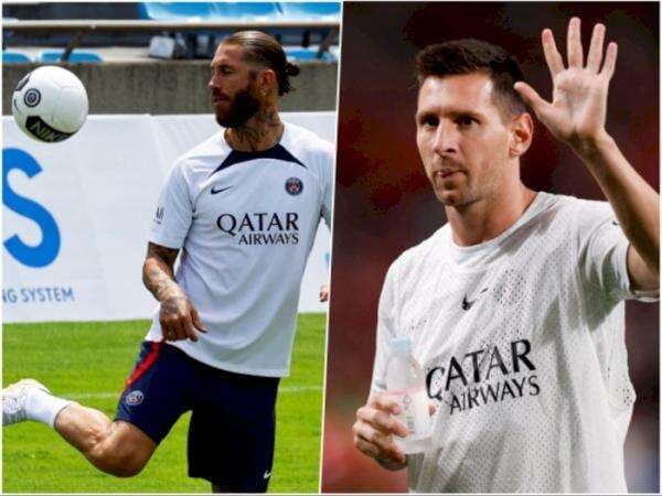 Lihat Wajahnya! Lionel Messi Marah Kena Tekel Sergio Ramos saat Latihan
