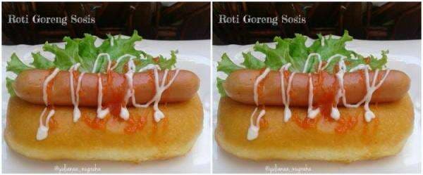 Resep roti goreng sosis, enak dan mudah dibuat