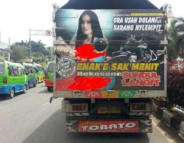 Kumpulan Tulisan Nakal dan Lucu di Bak Truk Pantura yang Bikin Bergairah