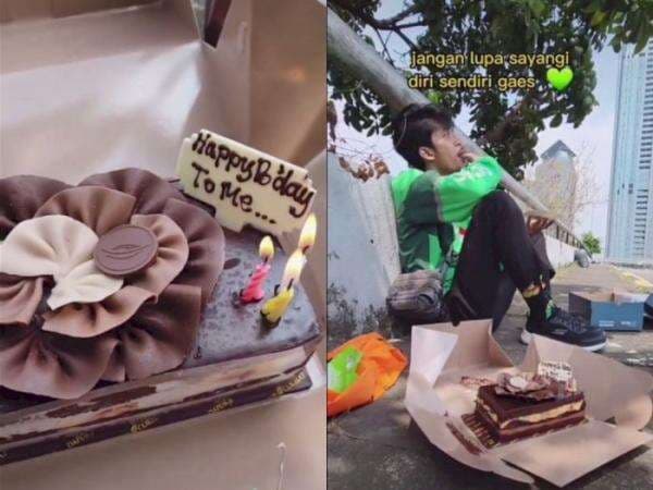 Driver Ojol Bongkar Celengan Buat Beli Kado dan Kue Ultah Sendiri