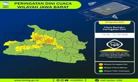 Prakiraan Cuaca Jabar di Hari Libur Ini 6 Agustus 2022, Pangandaran, Kuningan, Garut Hujan