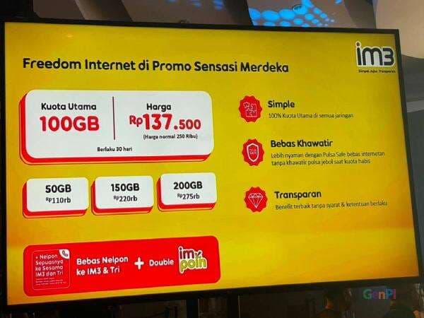 Daftar Promo Kuota IM3 Spesial Kemerdekaan, Murah Banget