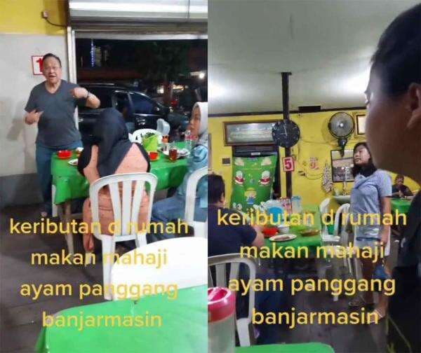 Heboh! Emak-Emak Rusuh Rebutan Tempat Duduk di Warung Makan Banjarmasin
