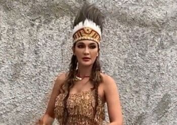Rayakan HUT RI Ke-77 Luna Maya Pakai Baju Adat Papua, Netizen: Papuaku!