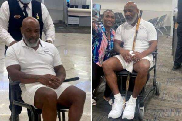 Memprihatinkan! Mike Tyson Lemah Naik Kursi Roda dan Pakai Tongkat