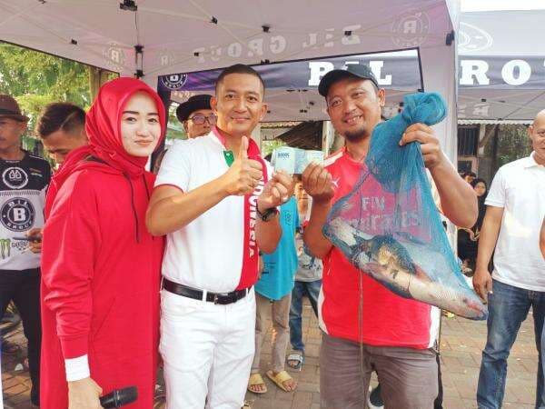 Balong Ranca Lentah Dipadati Warga saat HUT RI ke 77, Acara Mancing Bareng Gapensi Lebak