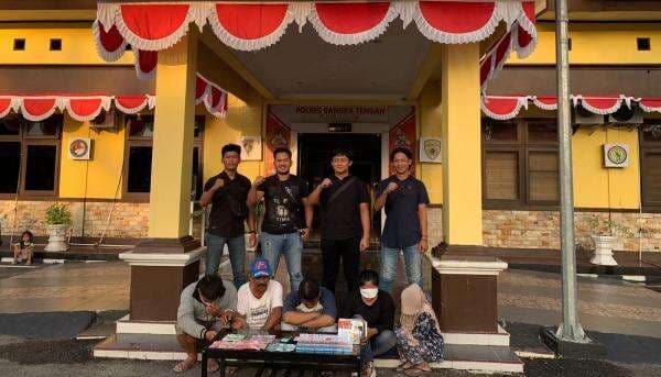 5 Penjudi di Lubuk Besar Bangka Tengah Digelandang Polisi