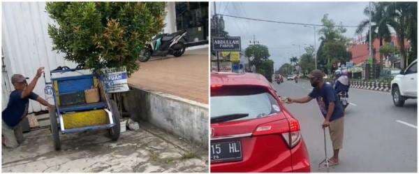 Jadi tukang parkir meski sedang stroke, kisah kakek ini bikin haru