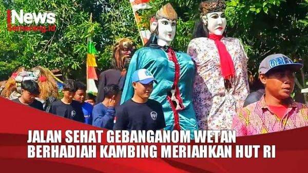 Jalan Sehat Berhadiah Kambing Tutup Rangkaian HUT RI Desa Gebanganom Wetan