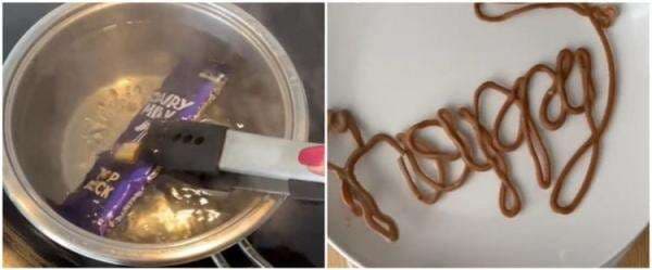 Cara membuat tulisan dari cokelat untuk hiasan kue, simpel dan cepat