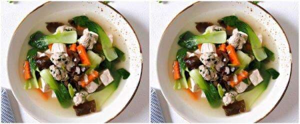 Resep sup tahu bola-bola ayam rumahan, komplet dan kuahnya segar