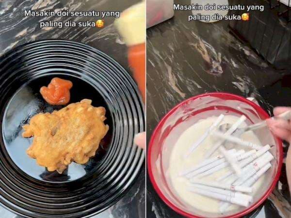 Ngakak! Wanita Ini Goreng Rokok Buat Jadi Camilan Ayang, Berani Coba?
