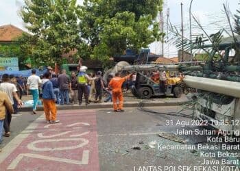 Truk Tabrak Tower BTS Tewaskan 10 Orang di Bekasi Diduga Akibat Rem Blong