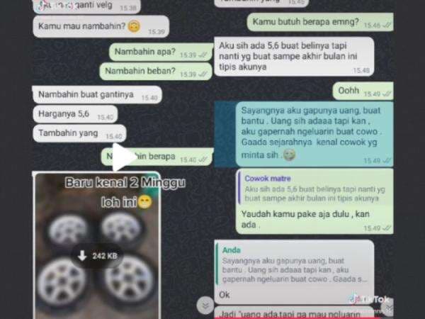Cowok Ini Baru Kenalan Sama Cewek, Tapi Udah Minta Uang Tambahan Buat Beli Velg Mobil
