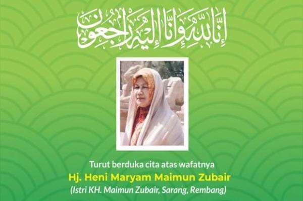 Istri Mbah Moen, Nyai Heni Maryam Wafat