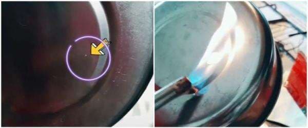 Cuma pakai sampah dapur, ini cara mudah menambal panci bocor berlubang