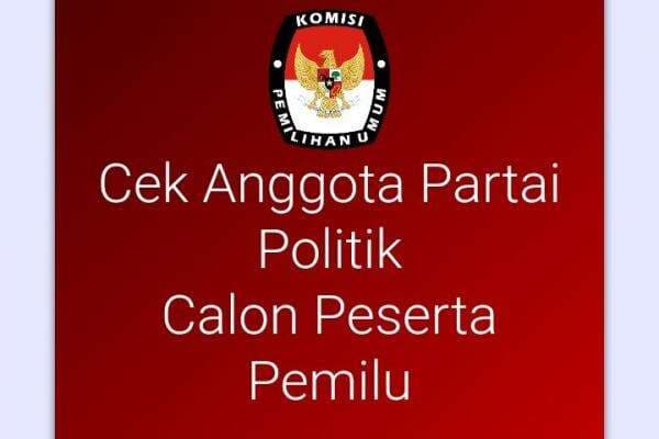 Cara cek NIK di Sistem Informasi Partai Politik KPU