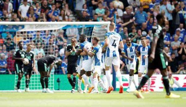 Brighton Vs Leicester: Kalah Telak, <i>The Foxes</i> Kian Terbenam Dasar Klasemen