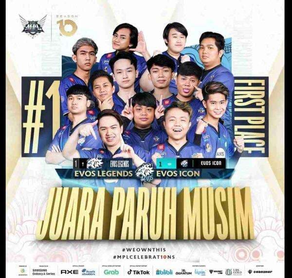 EVOS Legends dan EVOS Icon Juara Paruh Musim MPL ID dan MDL ID