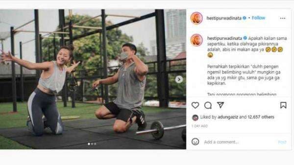 Basah Keringat saat Calisthenics Workout, Hesti Purwadinata Dibilang Makin Hot
