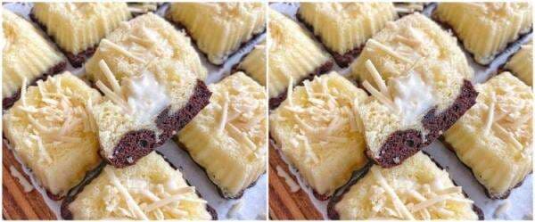 Resep bolu susu Lembang mini, lembut dan vlanya lumer maksimal