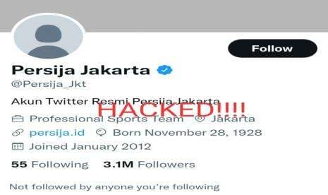 Akun Twitter Persija Jakarta Kena Hack