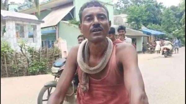 Hebatnya Orang India! Setelah Dipatuk Kobra Malah Balas Menggigit