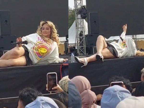 Pinkan Mambo Rebahan di Panggung Keliatan Celana Dalam, Warganet: Emang Susah Cari Duit