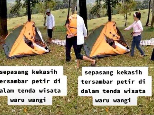 Kemah di Wisata Agro Bukit Waruwangi, Pasangan Ini Tersambar Petir