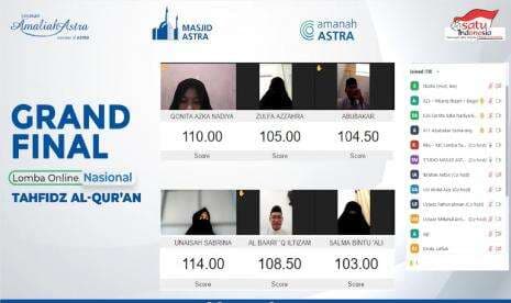 1.500 Penghafal Alquran Ikuti Lomba Tahfidz Nasional Online Yayasan Amaliah Astra