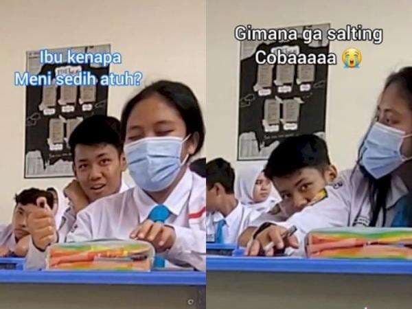 Waduh, Guru Perempuan Ini Dibikin Salting sama Anak Muridnya Sendiri, Publik Juga Ikutan