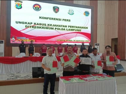 Mafia Tanah! Pensiunan Polisi, Kades, sampai Kasatpol PP Lamtim Jadi Tersangka