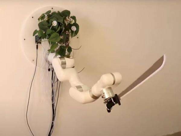 Ngeri! Tanaman Ini Bisa Kendalikan Lengan Robot yang Dipersenjatai Golok