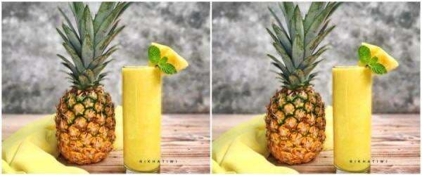 Cara membuat jus nanas, segar, sehat, dan praktis