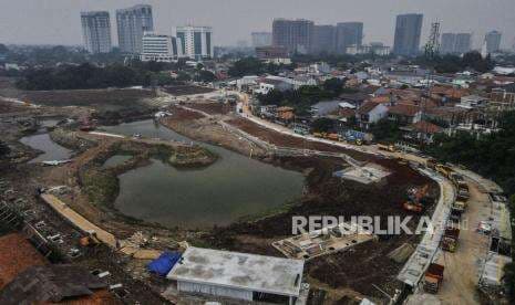 In Picture: Pembangunan Waduk Lebak Bulus untuk Kendalikan Banjir Jakarta Selatan