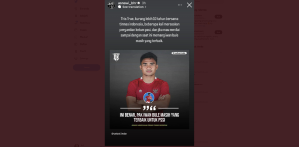 Puji Ketum PSSI, Kapten Timnas Asnawi Dihujat hingga Diminta Mundur