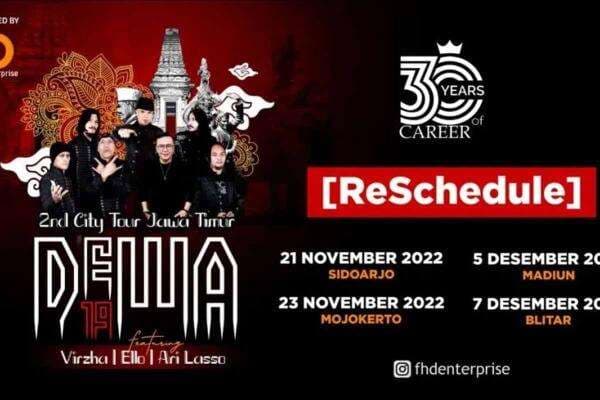 Jadwal Konser Dewa 19 di Jawa Timur, Catat Tanggalnya