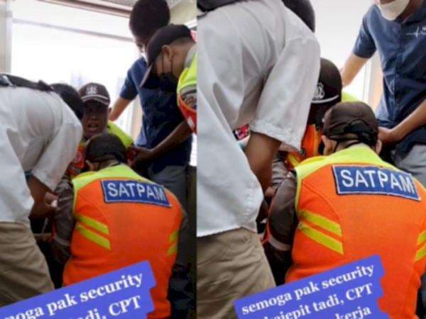 Satpam di KRL Terjepit Jendela saat Lindungi Penumpang dari Hujan, Netizen: Pahlawan!