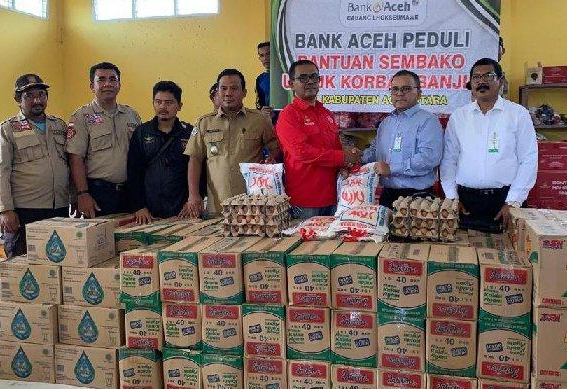 Bank Aceh Syariah Peduli Antar Bantuan ke Santri Yatim dan Mayarakat Dampak Banjir Aceh Utara