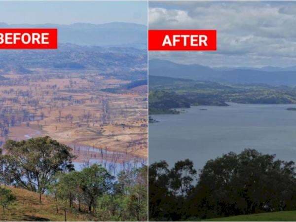 Pernah Hampir Kering, Kini Danau Eildon di Australia Penuh Akibat Hujan Lebat
